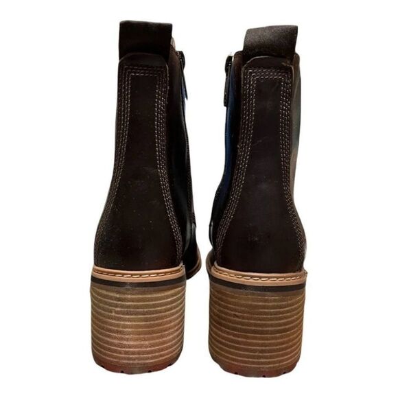 Timberland Sienna Side Zip High Waterproof Boot Heel Brown‎ Style: A24Tw logo - Picture 10 of 12